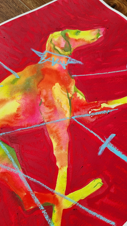 5 of Swords, 12"x18"